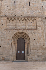Fototapeta na wymiar Day view of Cathedral of Santa Maria d'Urgell. Catalonia