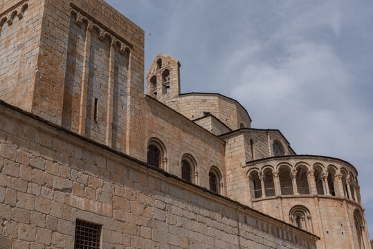 Day view of Cathedral of Santa Maria d'Urgell. Catalonia