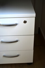Office White Cabinet with storage compartments