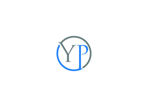 yp letter logo design vector icon template with white background