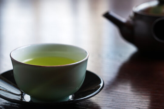 Japanese warm green tea..It has a good fragrance and a little bitterness.
