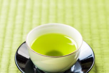 Japanese warm green tea..It has a good fragrance and a little bitterness.