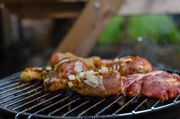 meat on the grill
