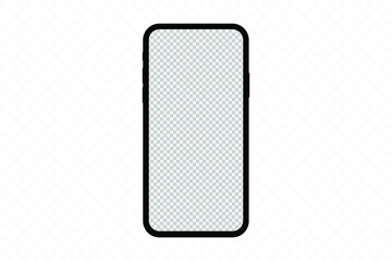 Realistic mobile phone mockup, template. Isolated stock illustration