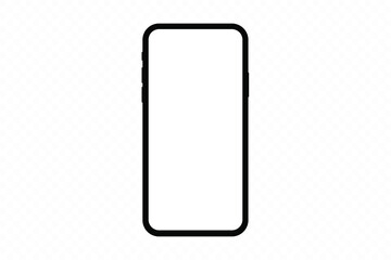 Realistic mobile phone mockup, template. Isolated stock illustration