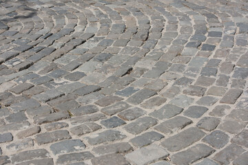 Cobbles on the waterfront in Rostov-on-Don. Laying did German prisoners