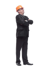 Profile of confident male architect with arms crossed