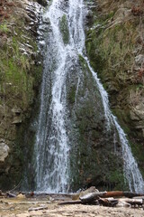 Cascading Waterfall on Black Rock in the san Bernardino Mountains, California