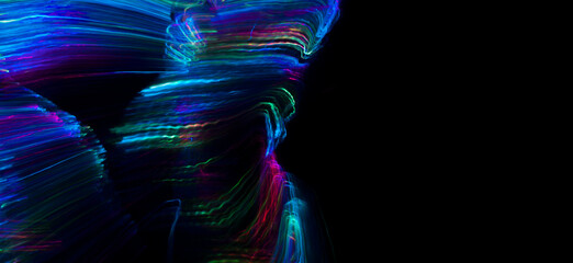  multicolored curve light lines