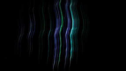 green and purple curve light lines