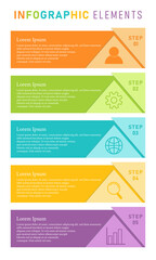 Colorful iInfographic element template