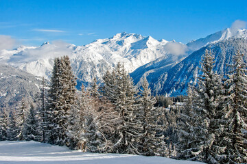 Fototapeta na wymiar Courchevel 1850 3 Valleys French Alps France