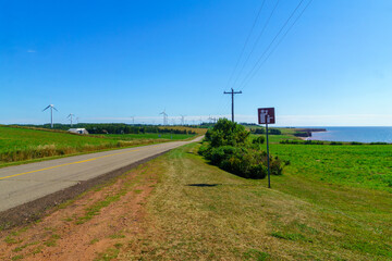 Fototapeta na wymiar Landscape and countryside in the west cape, PEI