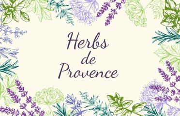 Background with Provencal spices and herbs. - 424758733