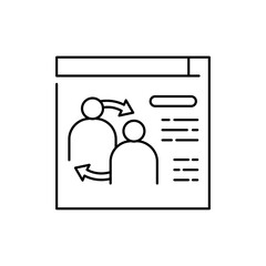 Online oaching olor line icon. Pictogram for web page, mobile app, promo.