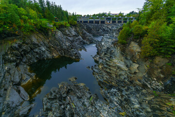 Fototapeta na wymiar Gorge of the Saint John River in Grand Falls