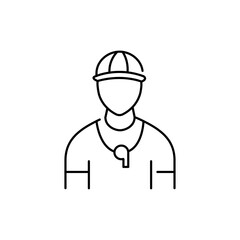 Coach olor line icon. Pictogram for web page, mobile app, promo.