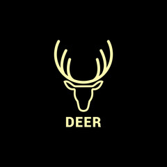 Deer logo icon vector template.