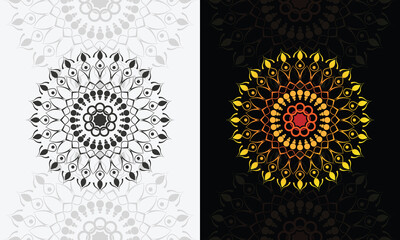 Decorative Mandala Illustration Design Template