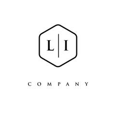 initial LI logo design vector