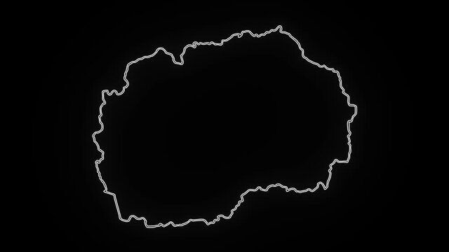 Map of Macedonia, Macedonia outline, Animated close up map of Macedonia