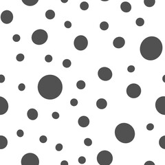 Irregular polka dots seamless pattern. Circle shapes texture background.