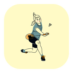 Fototapeta premium Badminton player