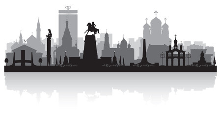 Fototapeta premium Tolyatti Russia city skyline silhouette