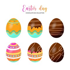 Happy Easter day chocolate egg collection