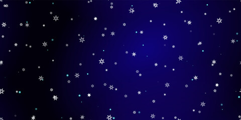 Falling Snowflakes seamless pattern flying snow