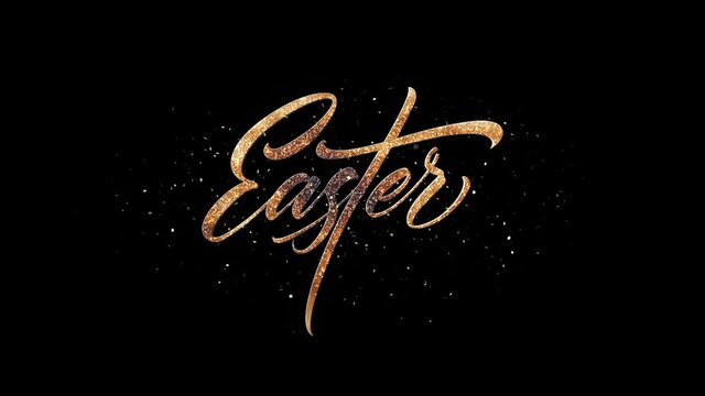 Easter Animation Text + Alpha Channel