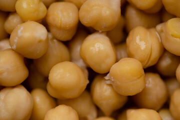 Chickpeas beans close up. Healthy eating.
