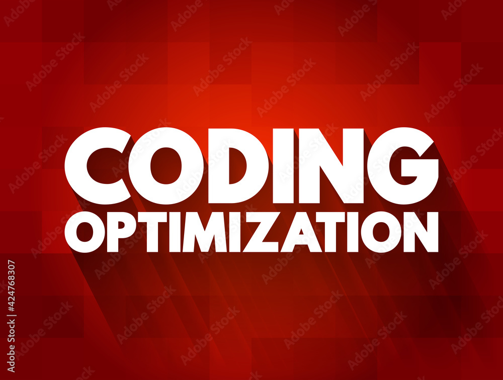 Poster coding optimization text quote, concept background