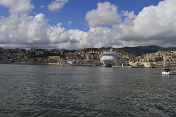 Obraz premium The harbor in Genoa, Italy