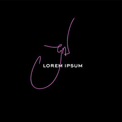 GN g n Initial handwriting creative fashion elegant design logo Sign Symbol template vector icon