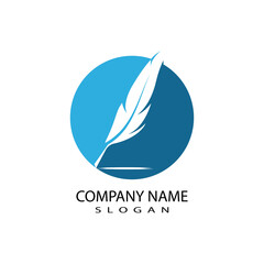 Obraz premium Feathers Logo Template vector symbol nature