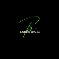 PJ p j Initial handwriting creative fashion elegant design logo Sign Symbol template vector icon