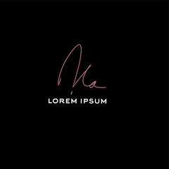 Fototapeta premium VA v a Initial handwriting creative fashion elegant design logo Sign Symbol template vector icon