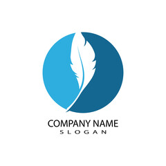 Fototapeta premium Feathers Logo Template vector symbol nature