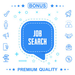  Job Search icon in speech bubble