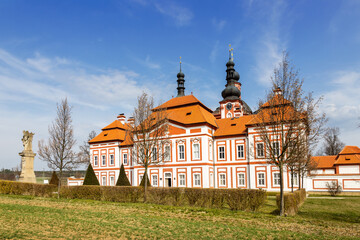 baroque monastery Mariansky Tynec near Kralovice, Czech republic