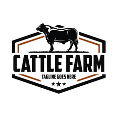 Cattle ranch ready made logo design. Best for Cattle Ranch logo template set - obrazy, fototapety, plakaty