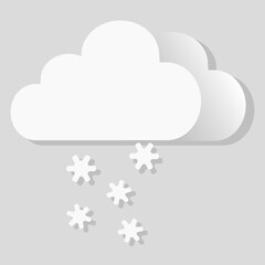 Isolated vector object weather icon frost sugar snow