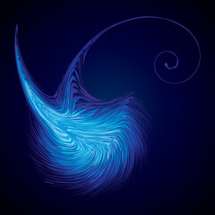 Abstract background. Explosion. Vector drawing