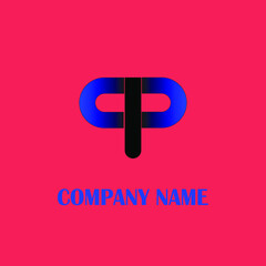 Vector design elements for company logos, CP alphabet, Modern logos, business company templates.
