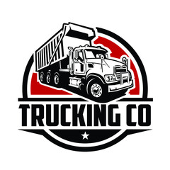 Trucking Company Logo. Premium Badge Logo Vector