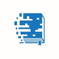 Obraz premium Digital Book Logo Design Template