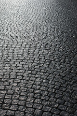 Rue pavée en écailles de poisson à Lille - France © Brad Pict