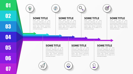 Obraz premium Infographic design template. Creative concept with 7 steps
