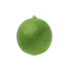 Fresh green lime isolated on white background